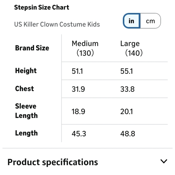 Killer Clown Costume Kids Medium - Picture 6 of 16